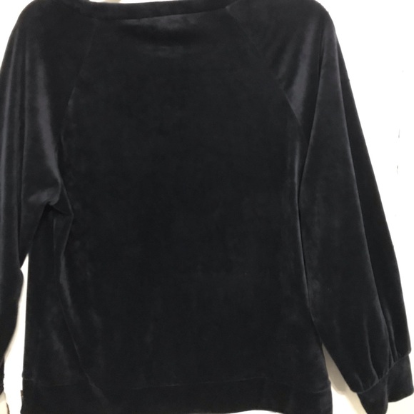 Loft Velvet Velour Long Sleeve Pullover Top - Picture 6 of 9